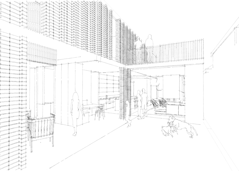 AlexandraBuchananArchitecture Merri Creek Sketch Interior 1