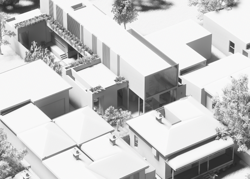 AlexandraBuchananArchitecture Merri Creek WHITE CARD MODEL 2