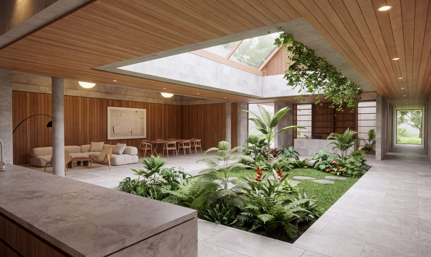 ABA Lae Concept Central courtyard