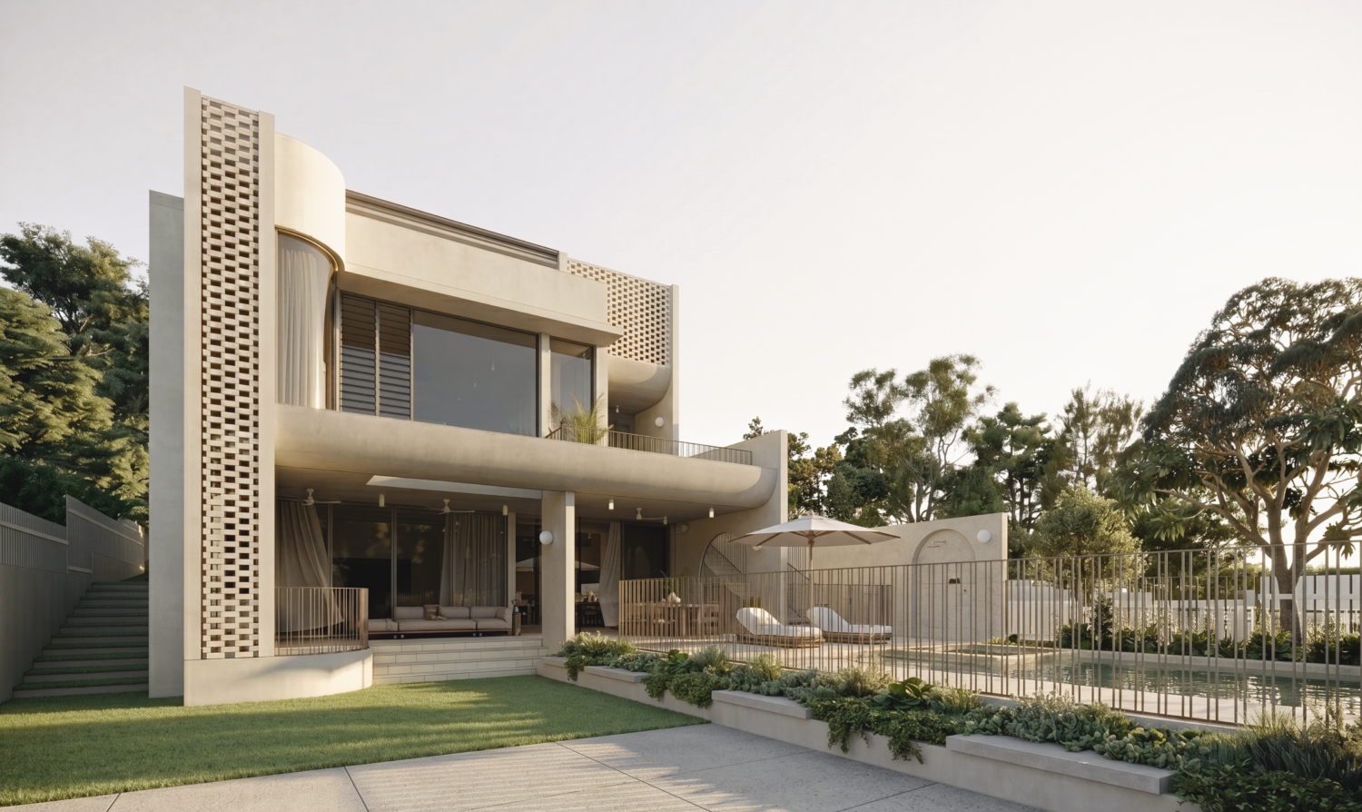 Rear Facade