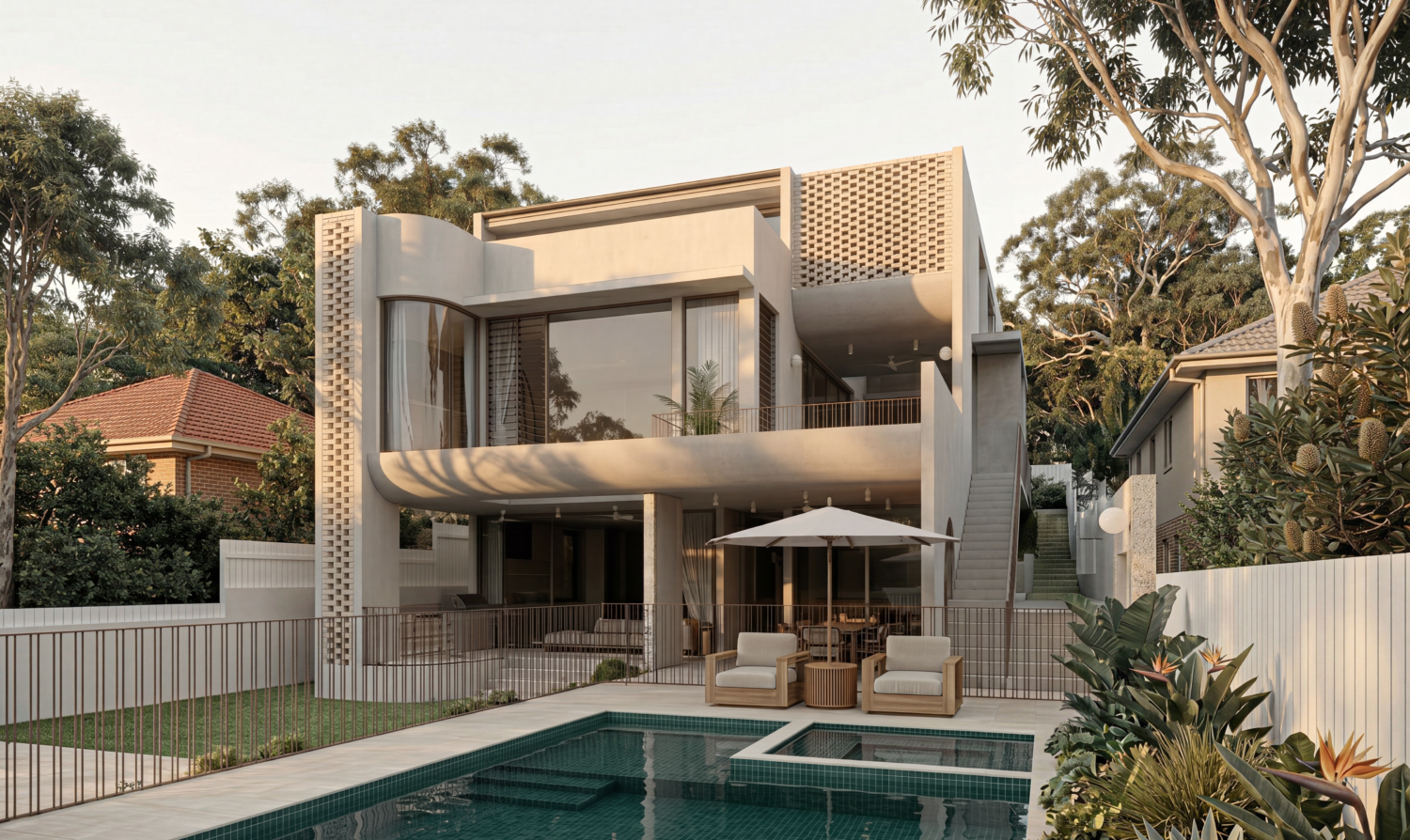 Buena Vista Rear Facade Pool